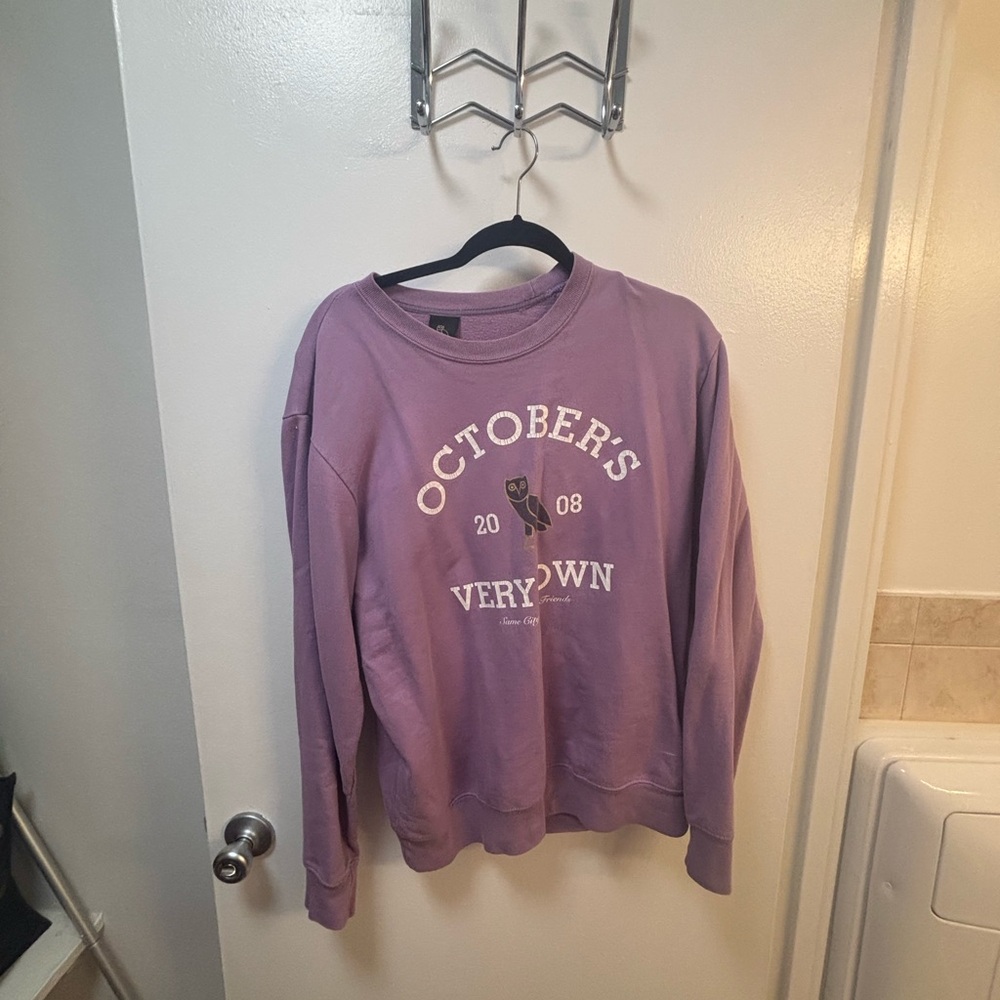 OVO Purple Crew Neck Sweater Soft Cotton Blend